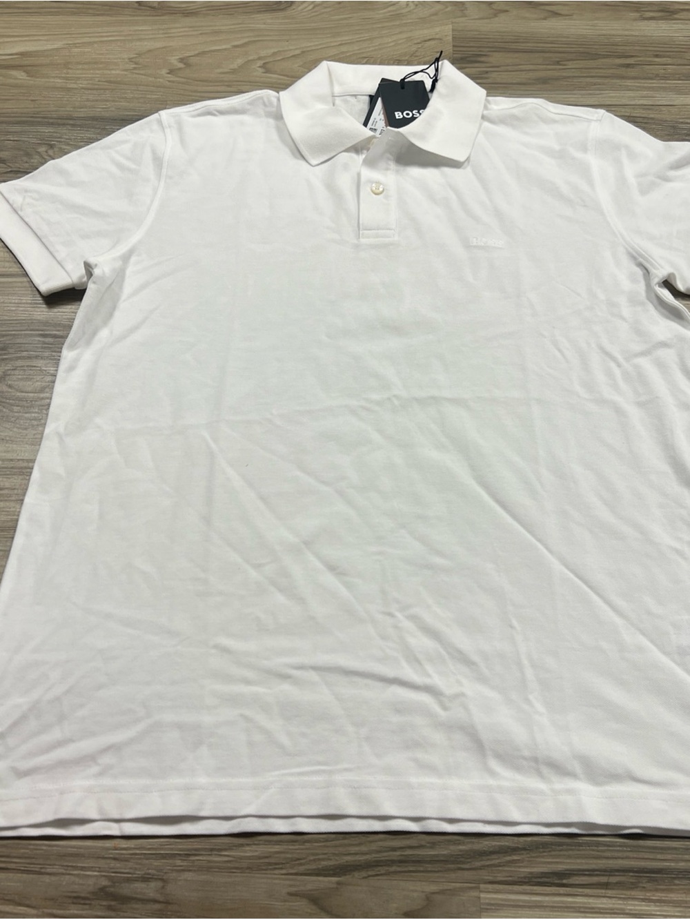 Boss By Hugo Boss Polo Pallas Embroidered Logo White 100% Cotton Men Size XL NWT